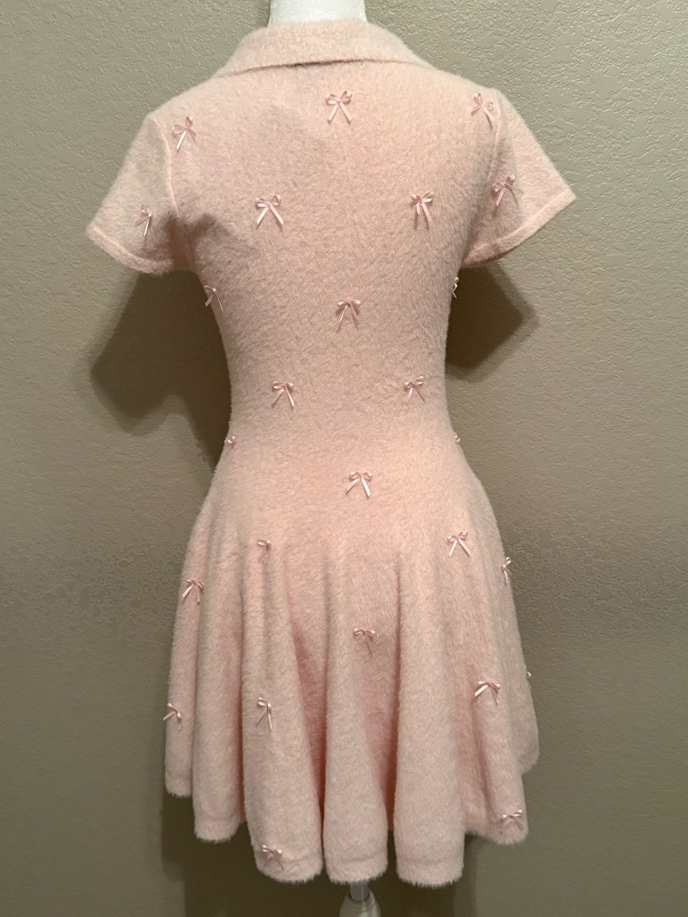 AKIRA Bow Down Mini Dress in Pink - Picture 7 of 13